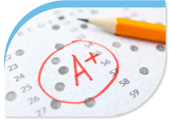 Student celebrating academic achievement